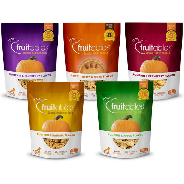 Fruitables Pumpkin Dog Treats Variety Pack of 5