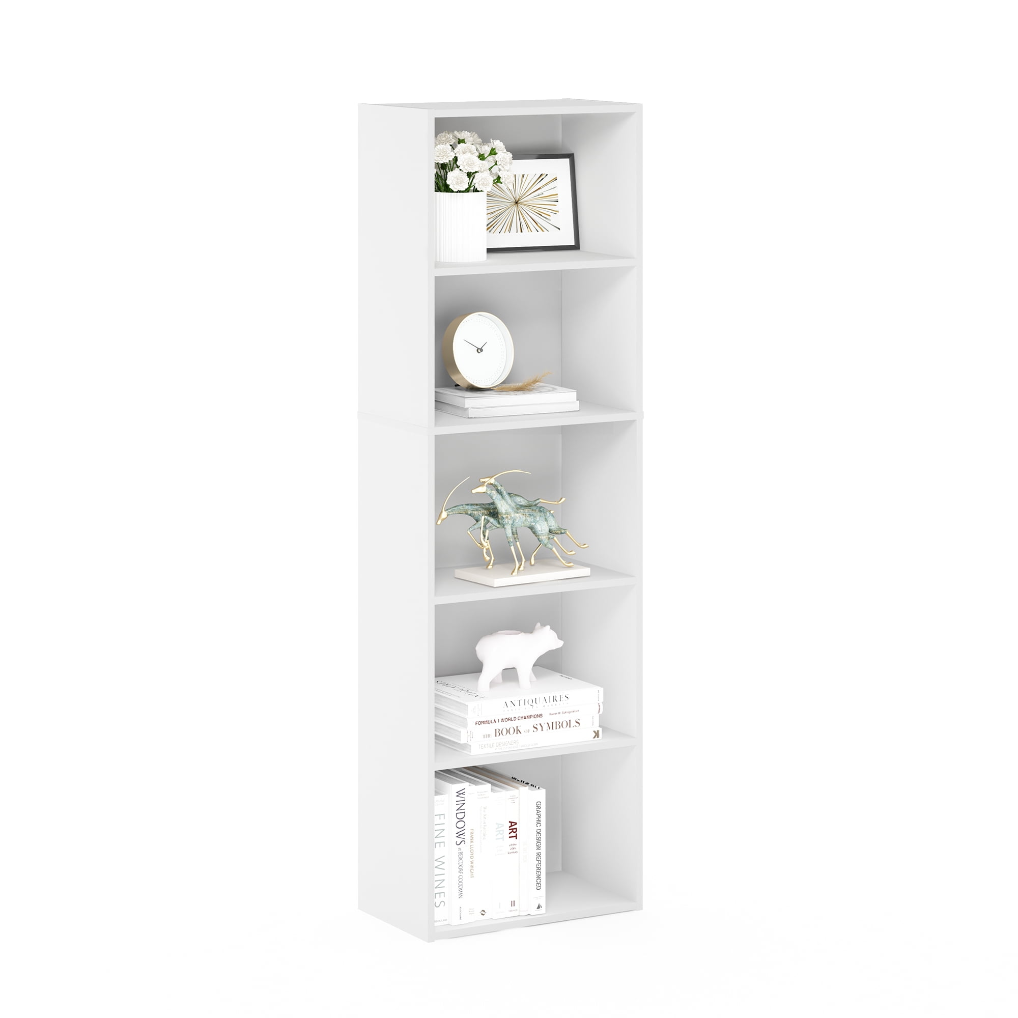 Furinno 5 Tier Reversible Open Shelf Bookcase