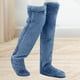 thumbnail image 1 of Calcetines hasta el muslo Yinane Calentadores de piernas tipo pantuflas azul, 1 of 8