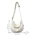 thumbnail image 6 of Japanese Harajuku Style Canvas Crossbody Bag Retro Lazy Leisure Shoulder Bag Large Capacity Student Commuter Dumpling Bag, 6 of 6
