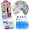 Clear-blue, variant on 3 Pack, 14 GRIDS Travel Pill Organizer Box with Labels - Travel Medicine Case Kit - Pocket Daily Pharmacy Container - Travel Medication Holder Dispenser for Fish Oil Vitamin Supplement Storage