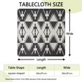 thumbnail image 2 of Black Geometric Triangle Arrow Pattern Square Fitted Tablecloth with Elastic Edge,Square Table Cover,Washable Elastic Table Cover for Home Kitchen Party Decor 36"x36", 2 of 6