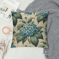 thumbnail image 2 of COMIO Spring Floral Pillow Covers Blue Hydrangea Flower Throw Pillow Covers Decoration,Summer Holiday Decor Pillowcase Rustic Farmhouse Cushion Case for Home Couch Outdoor White, 2 of 5