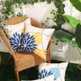 thumbnail image 2 of Outdoor Pillow Covers 18x18 Inch Set of 2 Navy Blue Yellow Outdoor Waterproof Decorative Throw Pillows Summer Spring Decor for Home Patio Funiture Garden Living Room Linen Cushion Covers, 2 of 6