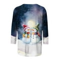 thumbnail image 4 of Gamivast Women's Christmas Shirts Christmas Shirts for Women 2025 3/4 Sleeve Plus Size Round Neck Funny Holiday Graphic Pullover Fall Loose Fitted Tunic Blouses Xmas Party Outfits, 4 of 6