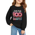 thumbnail image 3 of 100 Days Of School Shirt For Girls Happy 100 Days Of School Sweatshirt Teacher Funny Graphic Long Sleeve Pullover Tops, 3 of 5