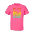 thumbnail image 2 of Tropical Palm Tree Silhouette | Mens Pop Culture Graphic T-Shirt, Neon Pink, X-Large, 2 of 4