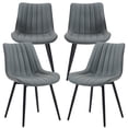 thumbnail image 5 of Homefun Modern Dining Chairs Set of 4 Upholstered with Thick Cushions Metal Legs,for Kitchen Living room,Grey, 5 of 9