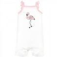 thumbnail image 2 of Hudson Baby Infant Girl Cotton Rompers 3pk, Painted Flamingo, 3-6 Months, 2 of 4