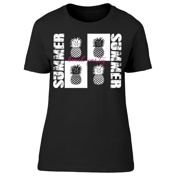 Tropical Fashion Pineapple T-Shirt Women -Image by Shutterstock, Female Small