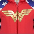 thumbnail image 2 of DC Comics Justice League Wonder Woman Toddler Girls French Terry Zip Up Costume Hoodie Toddler to Big Kid, 2 of 5