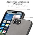 thumbnail image 3 of Dteck Case for iPhone 16e,Slim Premium Canvas Grain PU Leather,Soft TPU Bumper,Non-Slip Anti-Scratch Shock-Absorbent,Protective Phone Cover for iPhone 16e,Gray, 3 of 8