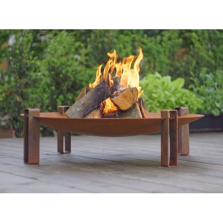 Curonian 800Alna 31.5 in. Alna Solid Carbon Steel Wood Burning Fire Pit