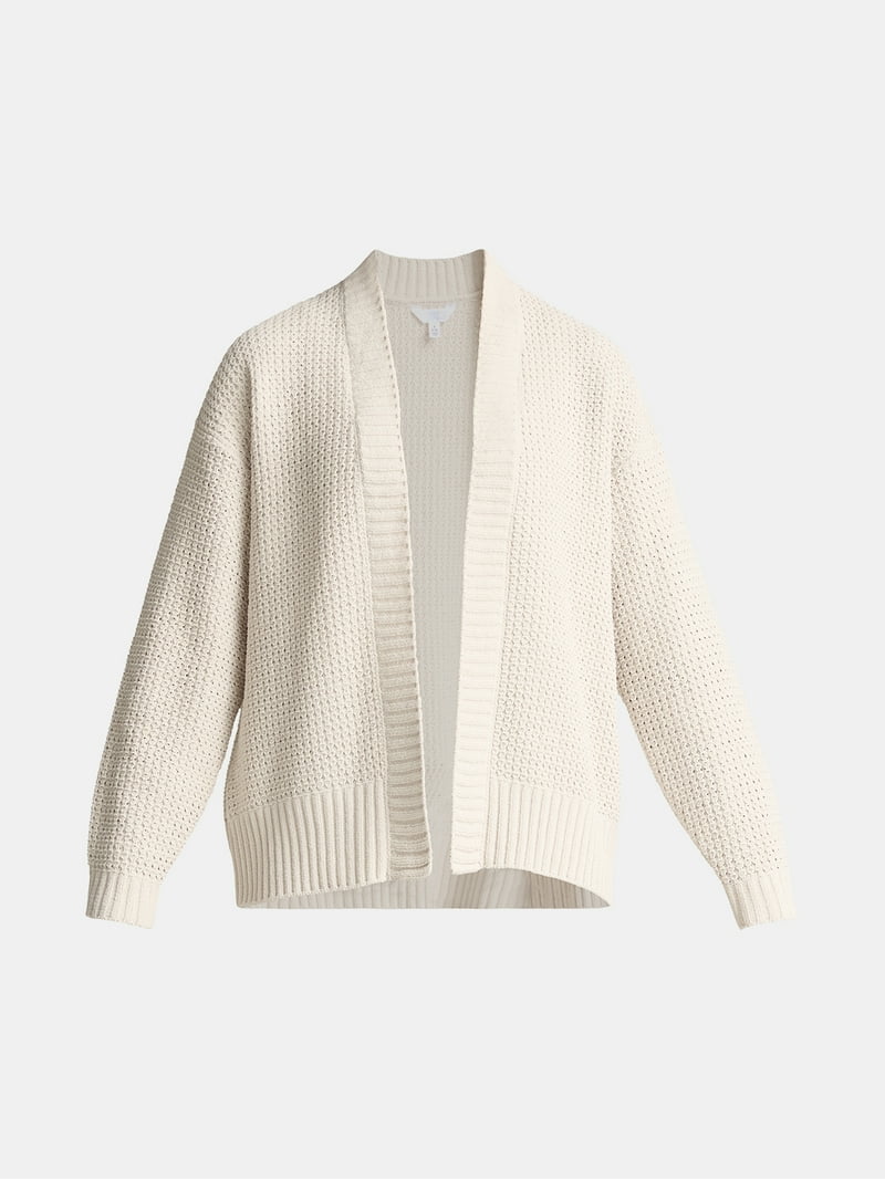 トップス 96AW STONE  CHENILLE KNIT CARDIGAN Time and Tru Women's Chenille Waffle Knit Cardigan - Walmart.com
