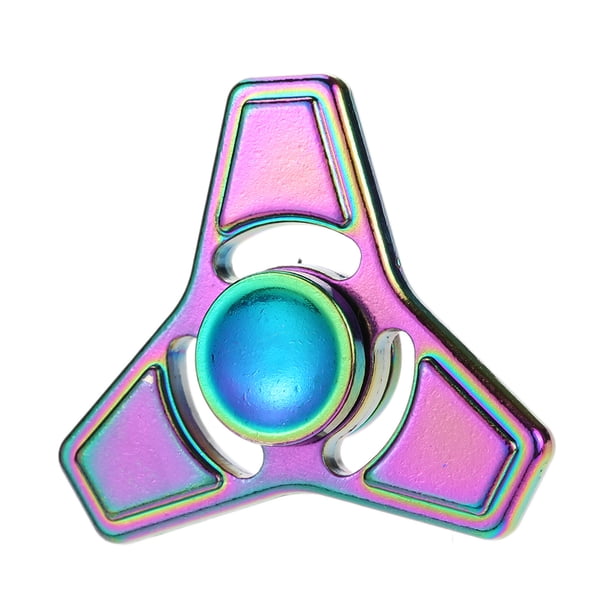 Hilandero,Nueva caliente mini prima de aleación de metal Fidget dedo de la mano Spinner girar Triáng Meterk Multicolor
