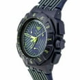 thumbnail image 3 of Swatch SUIN401 Men's Fast Run Blue Dial Green Accent Blue Silicon Rubber Strap Chronograph Watch, 3 of 5