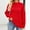 Red, variant on Womens Sweaters Pullover Long Sleeve Solid Round Neck Knitted Loose Sweater Red M