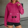 thumbnail image 5 of Levmjia Womens Hooded Sweatshirts Fashion Printed Round Neck Long Sleeve Casual Pullover Tops Work Home Soft Comfortable Breathable Holiday Everyday Wear, 5 of 7