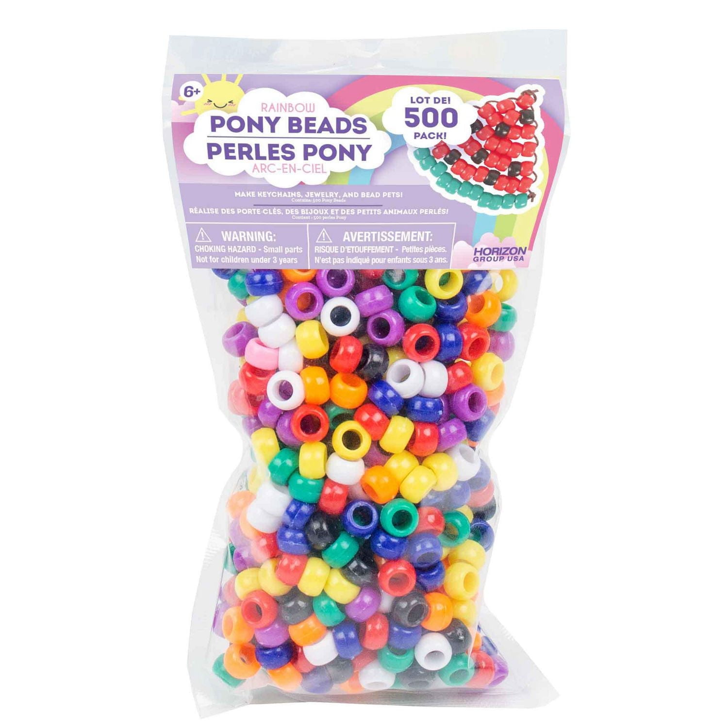 Horizon Group USA Rainbow Pony Beads, 500-Pack - Walmart.ca