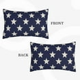 thumbnail image 4 of 4th of July Decorations Pillow Covers 12x20 Inch Set of 2, Independence Day Patriotic Navy Blue Stars Throw Pillows Linen Farmhouse Holiday Cushion Case for Sofa Living Room Outdoor Decor, 4 of 6