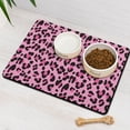 thumbnail image 3 of Dog Food Mat with Glitter Leopard Print, Absorbent Waterproof Pet Feeding Mat, Non-Slip, Quick Dry, Easy Clean Mat Featuring Fashionable Animal Spots and Texture, 3 of 7