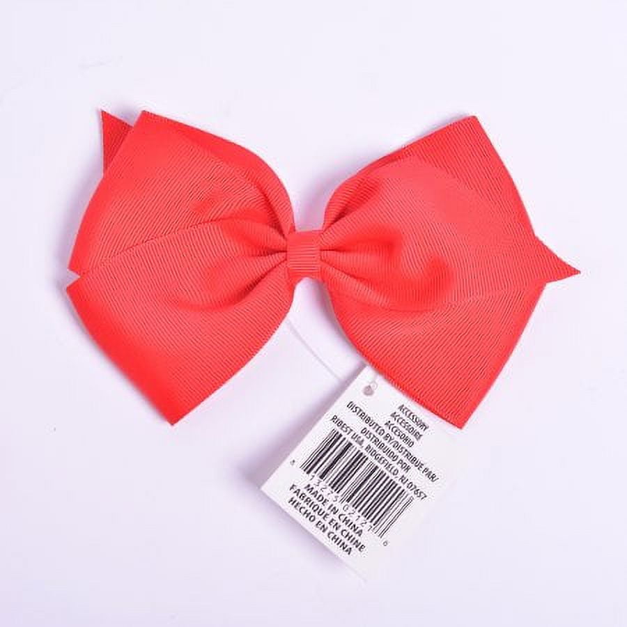 (4 pack) Yama Ribbon Large Red Grosgrain Bow, 1 Each