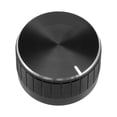 thumbnail image 1 of Perilla de potenciómetro de aleación de aluminio de 30x17mm para agujero de 6mm de diámetro negro, 1 of 4