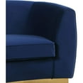 thumbnail image 4 of Homestock Retro Renaissance Navy Velvet Sofa, 4 of 10