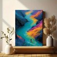 thumbnail image 6 of Abstract River Flying Figure Canvas Print, Vibrant Landscape Modern Art, Ideal Living Room & Bedroom Wall Decor Gift, 6 of 8