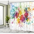 thumbnail image 4 of Ambesonne Abstract Shower Curtain, Random Colorful Spots Hits, 69"Wx75"L, White and Multicolor, 4 of 4