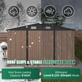 thumbnail image 4 of Clouddwell 10x12 ft. Metal Storage Shed, Waterproof Steel Garden Shed with Lock, Brown, 4 of 9