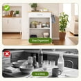 thumbnail image 3 of Kitchen Island Cart with Storage, Small Kitchen Island on Wheels with Large Drawer, Adjustable Shelf & Towel Rack, Rolling Island Table for Kitchen & Dining Room, White, 3 of 7