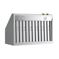 thumbnail image 3 of 36 in. 900 CFM Ducted Wall Mount Range Hood in Stainless Steel with Gold, 3 of 8