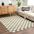 thumbnail image 4 of Hauteloom Canika Living Room, Bedroom Machine Washable Area Rug - Contemporary - High Pile - Dark Green, Off White - 16' x 16' Sample, 4 of 12