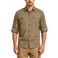 thumbnail image 2 of Cmfcve Mens Safari Shirts Button Down Long Sleeve Work Tops Uv Protection Hiking Fishing Quick Dry Camping Travel Shirts, 2 of 8