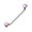 Multi-Color, variant on Flat Disc Ends 45° Bent Staple Barbell Int.Threaded for Surface,Snake Eye,Tongue