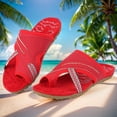 thumbnail image 3 of WDOplteas Chanclas para Mujer Sandalias Tanga para Diapositivas para El Verano (rojo 42), 3 of 9