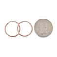thumbnail image 5 of 14K Rose Gold 23mm x 1.5mm Endless Round Hoop Earrings, 5 of 8