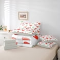thumbnail image 5 of Manfei Love Heart Child Bedding Comforter Set 7pcs, Red Green Cartoon Queen Bedding Sets, Good Time Reversible Queen Sheet Sets, Ultra Soft Home Decor, 5 of 7