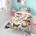 thumbnail image 4 of Mushroom and Butterfly Duvet Cover and Pillowcase Set for Single Bedding, Bedroom Accessories for Kids Teens, 4 of 5