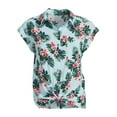 thumbnail image 5 of No Boundaries Juniors’ Tie Front Camp Shirt, 5 of 5