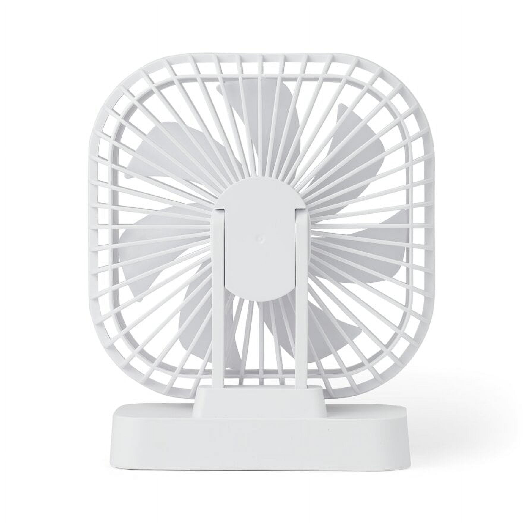 Medline Fan, Portable, 3-Speed, 5 Inches, Battery, White