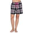thumbnail image 3 of Ashford & Brooks Women's 2 Pack Soft Flannel Plaid Pajama Lounge Sleep Shorts Bottoms, 3 of 5