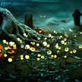 thumbnail image 4 of Ornamento oscilante 6/8/10/12LED de la luciérnaga de la luz solar 600mAh del jardín de la decoración de Halloween Hugtrwg Para estrenar, 4 of 9