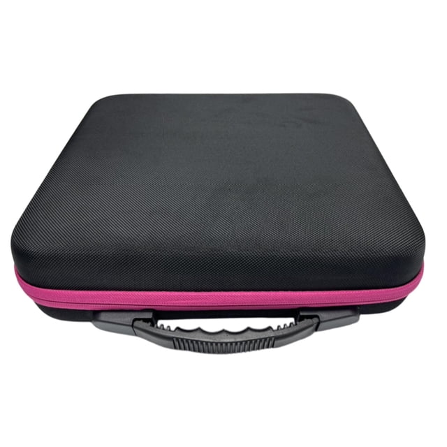 Bunblic Sac de Rangement Yoyo Sac de Transport Poche en Maille Polyvalente Poignée Portable Pochette de Rangement 16 Trous pour Jeu Exercice Voyage Extérieur Rose Rouge
