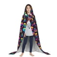 thumbnail image 3 of Honeii mushroom color Skull Print Poncho Cape, Cloak Coat, Snuggly Hooded Wearable Blanket, Hooded Cape For Teenagers,Halloween Costumes-Small, 3 of 7