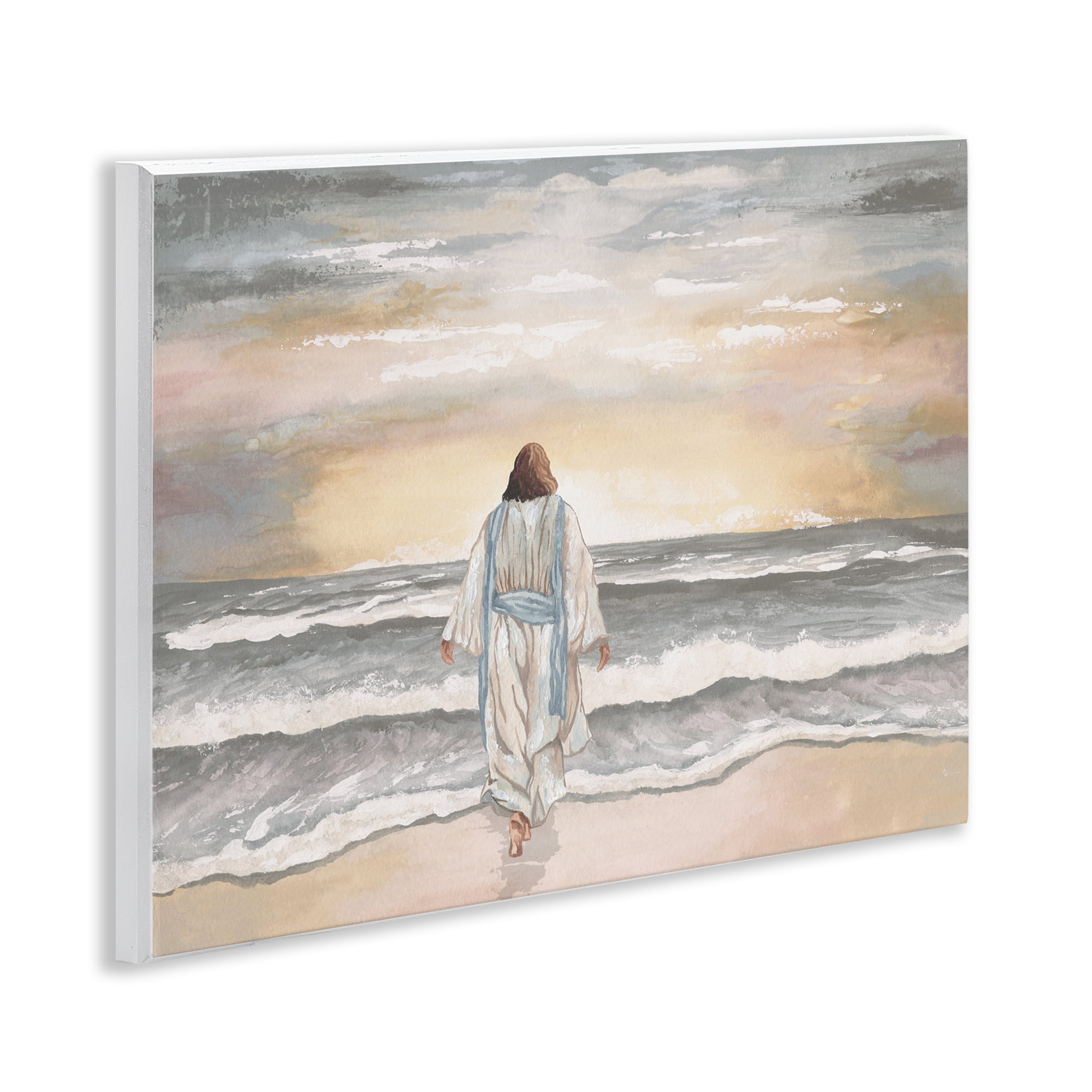 Stupell Industries Jesus Walks The Shore Wall Plaque Art, design by Elizabeth Medley
