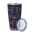 thumbnail image 2 of Cauagu Mandalas Dragonfly Pattern 20oz Tumbler,Stainless Steel Vacuum Insulated Tumbler with Lid Insulated Coffee Mug Thermal Cup with Splash Proof Sliding Lid-Straw Two-piece Set, 2 of 8