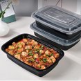 thumbnail image 2 of 50 Sets Rectangular Lunch Boxes with Lids – 8.4x5.7x2.2 Inches,Clearance! Reusable & Leakproof Plastic Food Containers, Microwave & Freezer Safe, Sturdy and Durable for Meal Prep, Take-Out, and School, 2 of 5