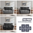 thumbnail image 5 of TSOVTHRID Sun Moon Star Planet Print 6-Piece Loveseat Recliner Slipcover Stretch Recliner Sofa Cover with Side Pocket Couch Furniture Protector for Dogs, 5 of 7